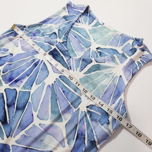 Soft Surroundings Women size Small Castel Maxi Dress Blue White - Picture 4 of 11